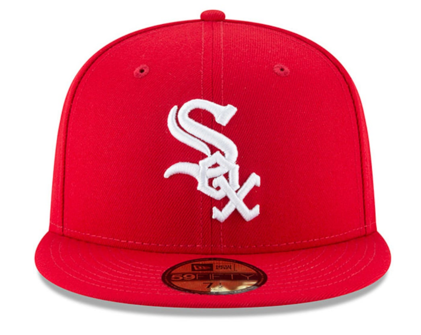 Men's Chicago White Sox New Era MLB Basic Scarlet 59FIFTY Fitted Hat Official Team Hat Sports Fan Cap