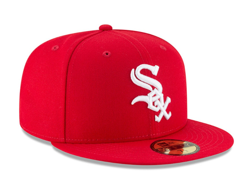 Men's Chicago White Sox New Era MLB Basic Scarlet 59FIFTY Fitted Hat Official Team Hat Sports Fan Cap