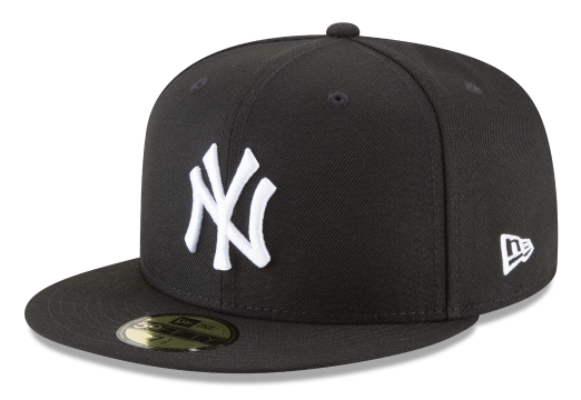 New York Yankees Black and White 59Fifty Fitted Hat Official Team Hat Sports Fan Cap