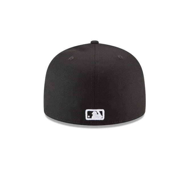 New York Yankees Black and White 59Fifty Fitted Hat Official Team Hat Sports Fan Cap