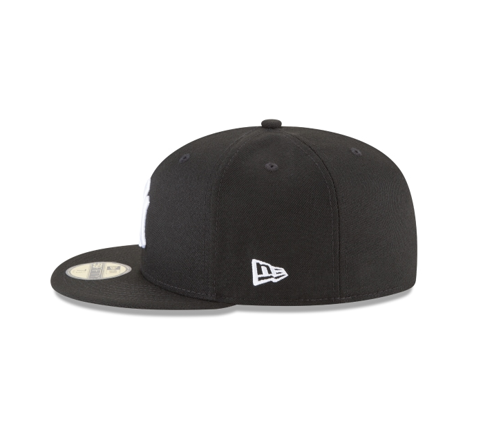 New York Yankees Black and White 59Fifty Fitted Hat Official Team Hat Sports Fan Cap