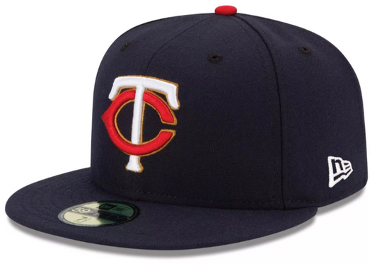 Men's Minnesota Twins New Era Navy Alternate Authentic Collection On-Field 59FIFTY Fitted Hat Official Team Hat Sports Fan Cap
