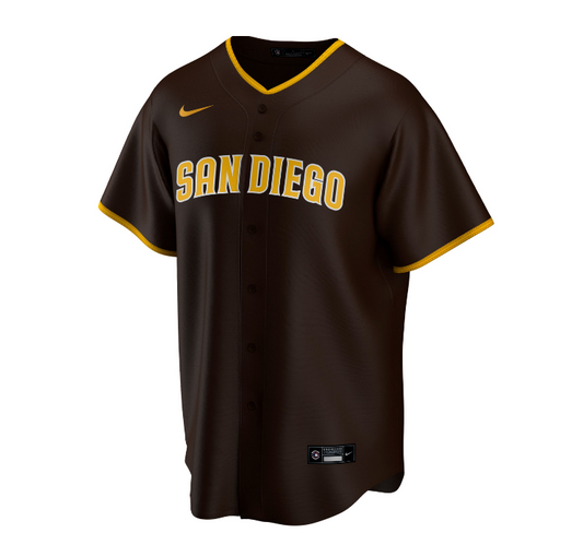 Nike Mens Replica San Diego Padres Fernando Tatis Jr Cool Base Brown Jersey