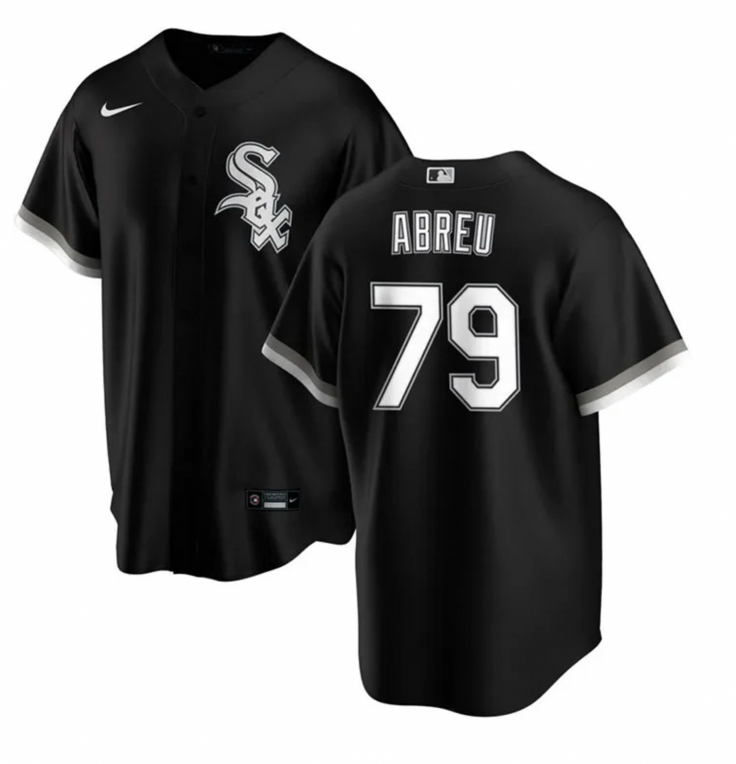 Men's Chicago White Sox Jose Abreu Nike Black Alternate Replica Player Name Jersey Official Team Jersey Sports Fan Apparel