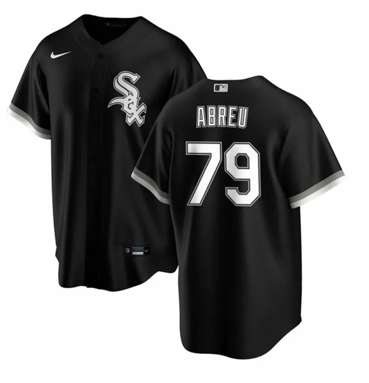 Men's Chicago White Sox Jose Abreu Nike Black Alternate Replica Player Name Jersey Official Team Jersey Sports Fan Apparel