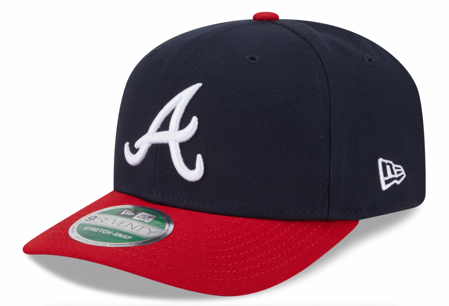 Atlanta Braves New Era Player Replica 9SEVENTY Stretch Snap Adjustable Hat Official Team Hat Sports Fan Cap