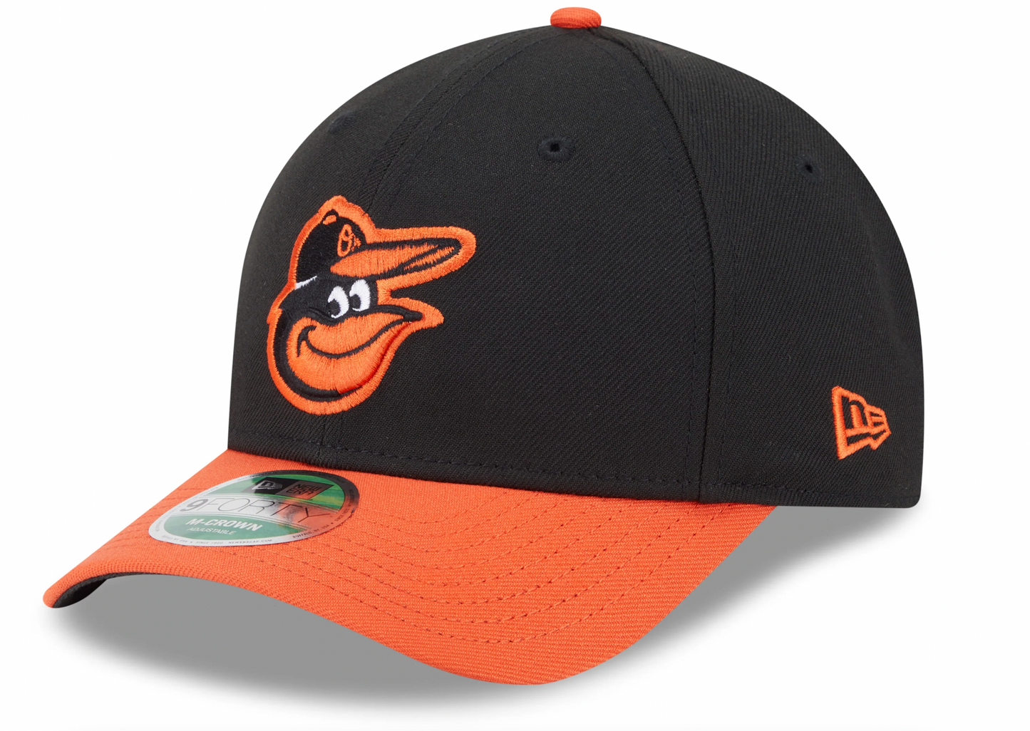 Baltimore Orioles Black/Orange Road New Era Player Replica M-Crown 9FORTY Adjustable Hat Official Team Hat Sports Fan Cap