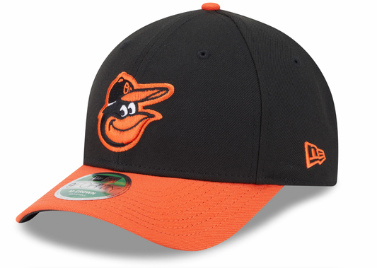 Baltimore Orioles Black/Orange Road New Era Player Replica M-Crown 9FORTY Adjustable Hat Official Team Hat Sports Fan Cap