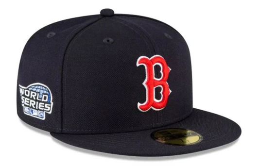 Boston Red Sox Navy Classic 2004 World Series New Era 59Fifty Fitted Hat Official Team Hat Sports Fan Cap
