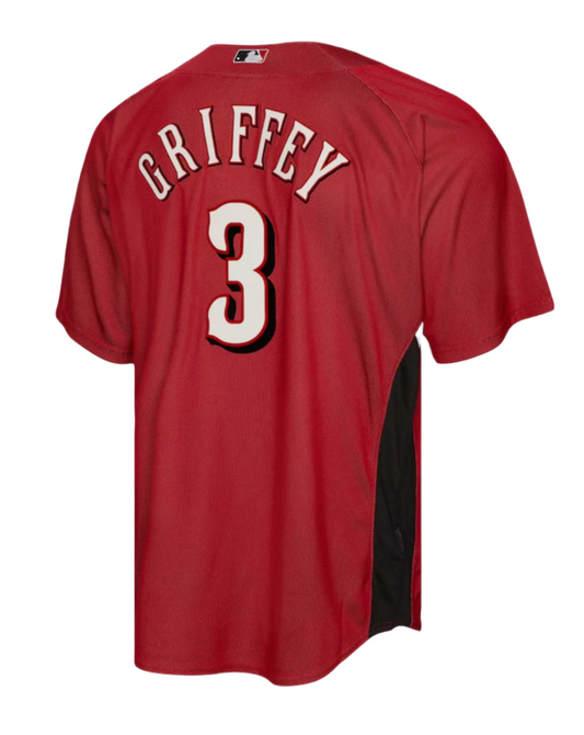 Men's Cincinnati Reds Ken Griffey Jr. Mitchell & Ness 2007 Red Cooperstown Collection Batting Practice Jersey Official Team Jersey Sports Fan Apparel