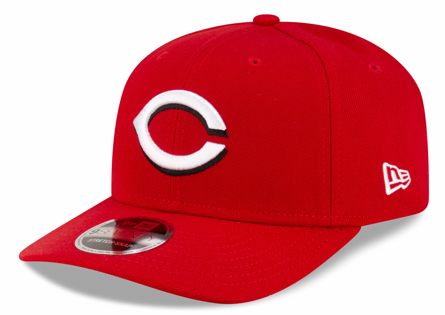 Cincinnati Reds New Era Player Replica 9SEVENTY Stretch Snap Adjustable Hat Official Team Hat Sports Fan Cap