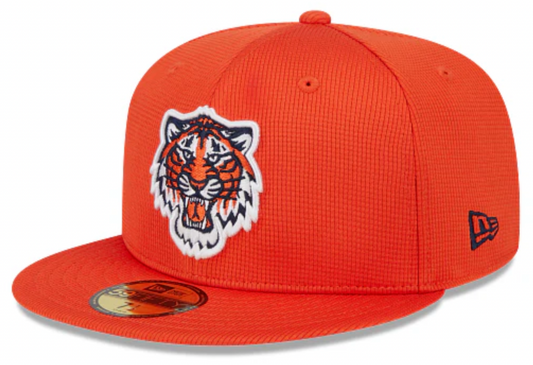 Detroit Tigers New Era Orange 2025 Spring Training 59FIFTY Fitted Hat Official Team Hat Sports Fan Cap