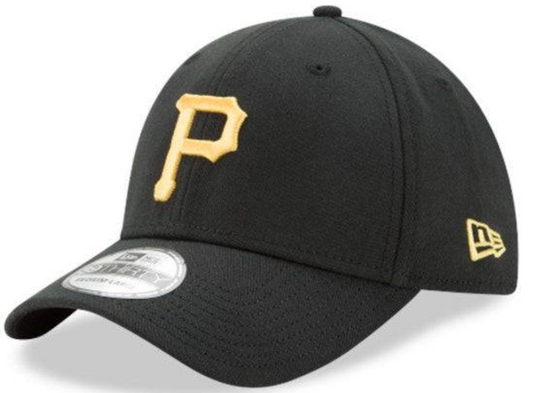 Pittsburgh Pirates New Era 39Thirty Black Team Classic Flex Hat Official Team Hat Sports Fan Cap