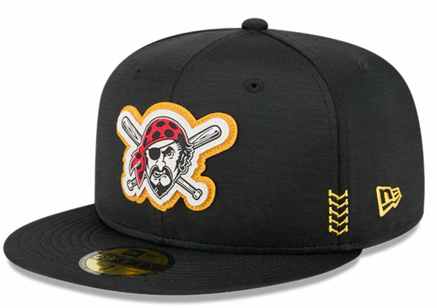 Men's Pittsburgh Pirates New Era Black 2024 Alternate Clubhouse 1914 59FIFTY Fitted Hat Official Team Hat Sports Fan Cap