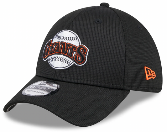 Men's San Francisco Giants New Era 2024 Batting Practice Black 39THIRTY Flex-Fit Hat Official Team Hat Sports Fan Cap