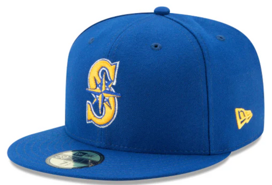 Men's Seattle Mariners New Era Royal Game Authentic Collection Alternate 2 On-Field 59FIFTY Fitted Hat Official Team Hat Sports Fan Cap