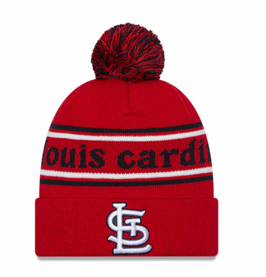 St. Louis Cardinals New Era Marquee Cuffed Knit Hat with Pom Official Team Hat Sports Fan Cap