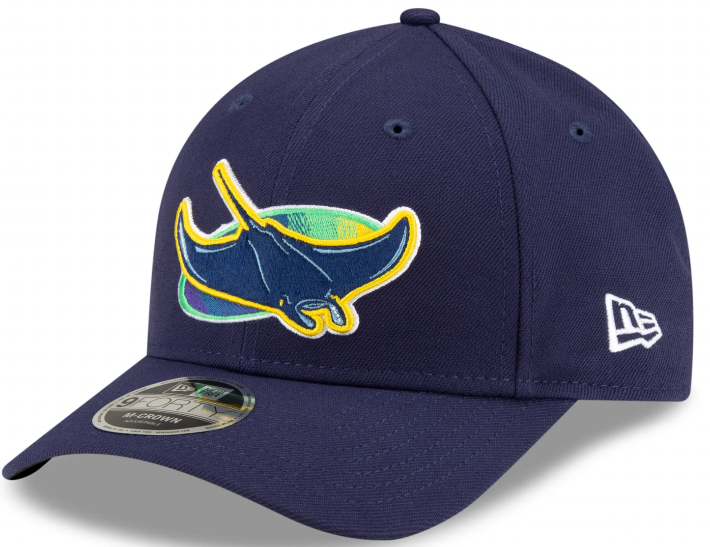 Tampa Bay Rays Alternate Navy New Era Player Replica M-Crown 9FORTY Adjustable Hat Official Team Hat Sports Fan Cap