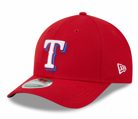Texas Rangers Red Alternate New Era Player Replica M-Crown 9FORTY Adjustable Hat Official Team Hat Sports Fan Cap