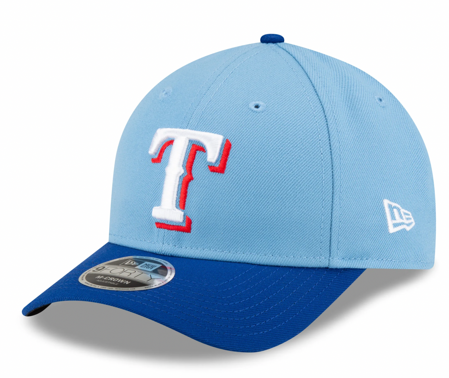 Texas Rangers Blue Alternate New Era Player Replica M-Crown 9FORTY Adjustable Hat Official Team Hat Sports Fan Cap
