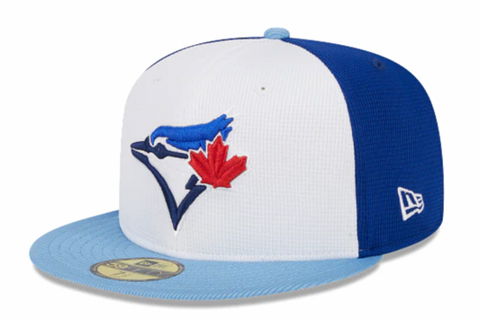 Toronto Blue Jays New Era White/Blue 2024 Spring Training 59FIFTY Fitted Hat Official Team Hat Sports Fan Cap