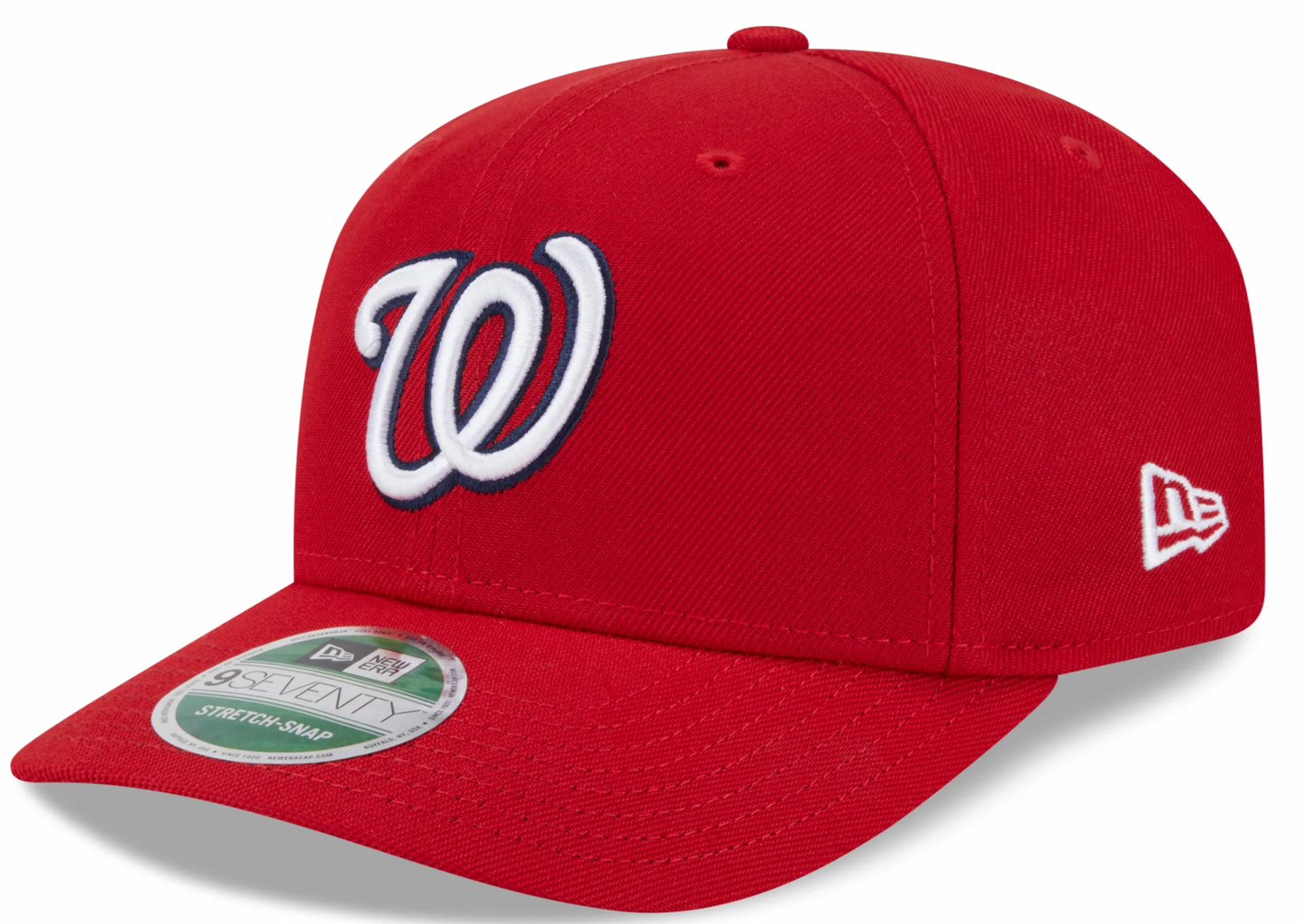 Washington Nationals Red New Era Player Replica 9SEVENTY Stretch Snap Adjustable Hat Official Team Hat Sports Fan Cap