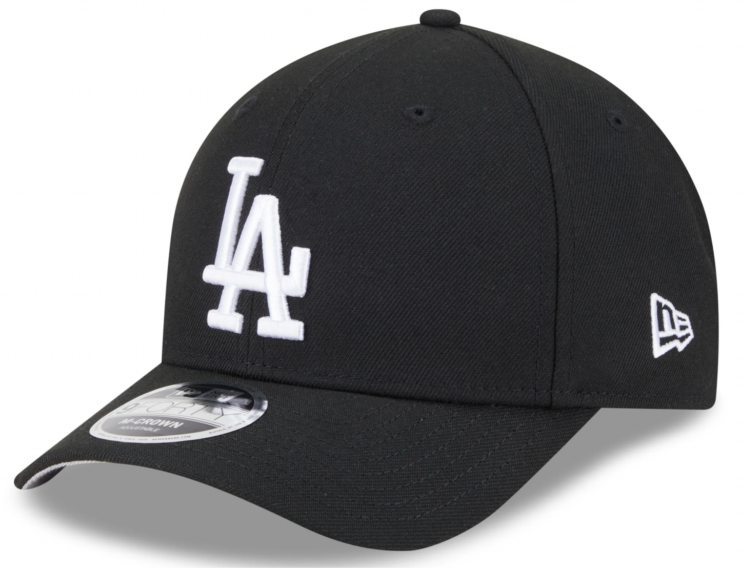 Los Angeles Dodgers Black and White New Era M-Crown 9FORTY Adjustable Hat Official Team Hat Sports Fan Cap