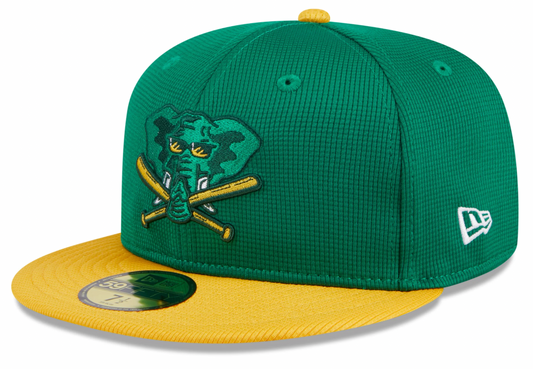 Men's Oakland Athletics New Era Green 2024 Batting Practice 59FIFTY Fitted Hat Official Team Hat Sports Fan Cap