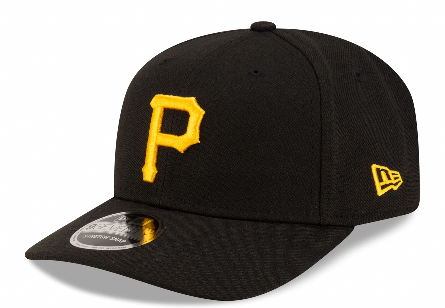 Pittsburgh Pirates Black New Era Player Replica 9SEVENTY Stretch Snap Adjustable Hat Official Team Hat Sports Fan Cap
