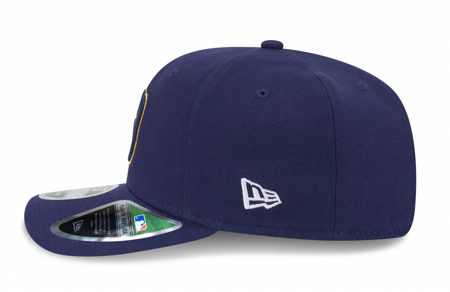 Milwaukee Brewers Navy New Era Player Replica 9SEVENTY Stretch Snap Adjustable Hat Official Team Hat Sports Fan Cap