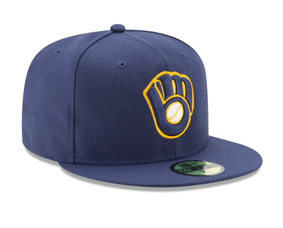 Milwaukee Brewers Authentic Collection 59Fifty Fitted Alt 2 Hat Official Team Hat Sports Fan Cap
