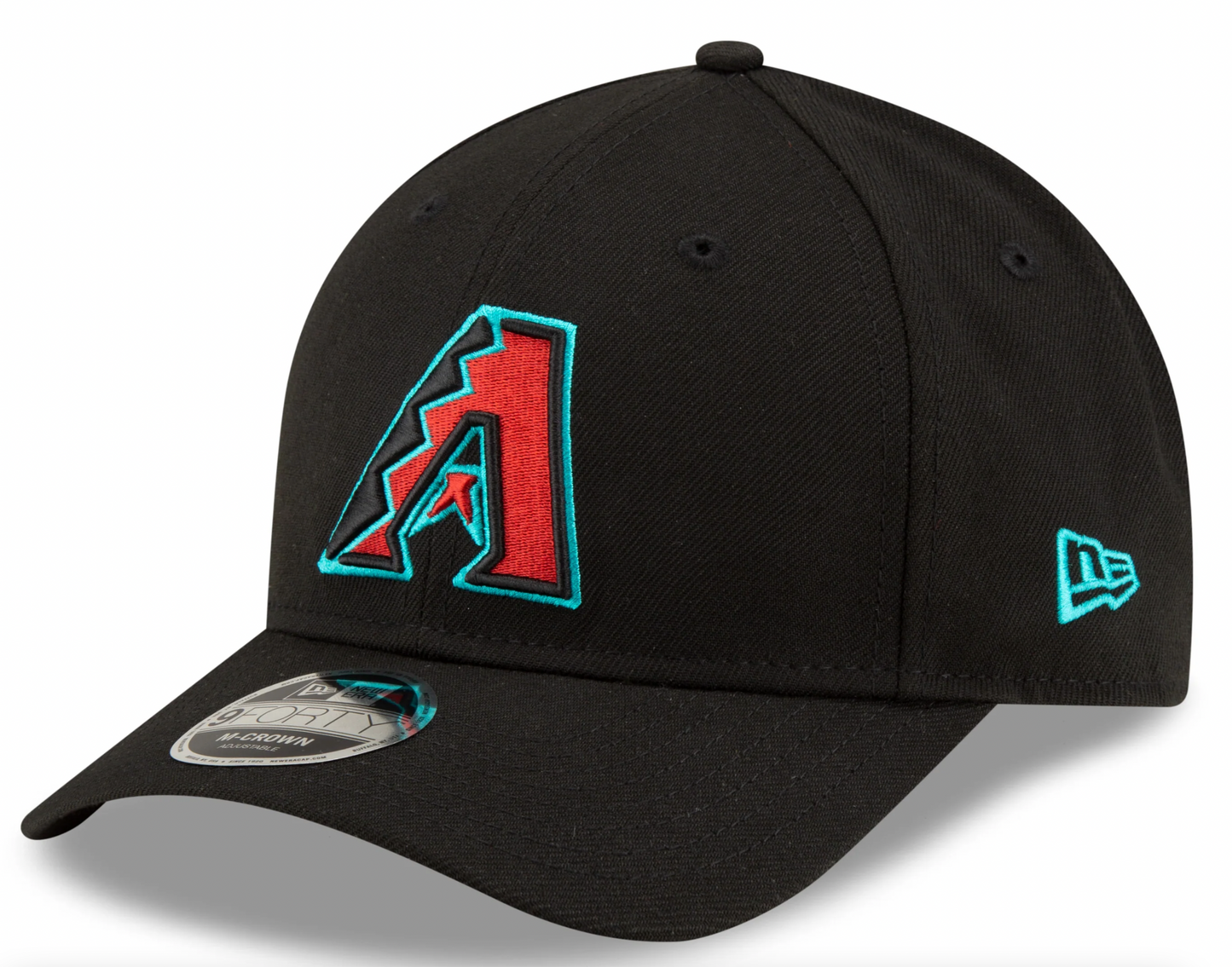 Arizona Diamondbacks Black Alternate New Era Player Replica M-Crown 9FORTY Adjustable Hat Official Team Hat Sports Fan Cap