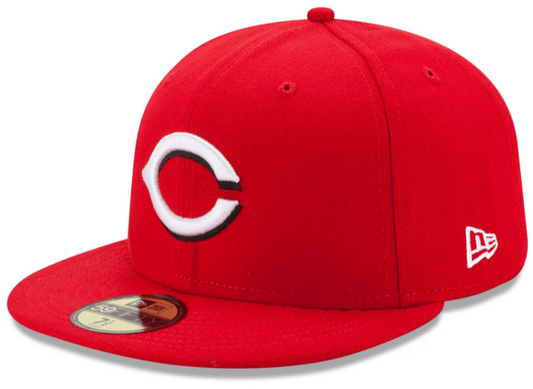 Men's Cincinnati Reds New Era Red Home Authentic Collection On-Field 59FIFTY Fitted Hat Official Team Hat Sports Fan Cap