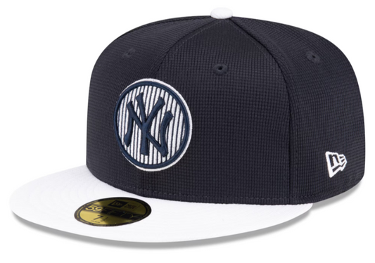 Men's New York Yankees New Era Navy 2024 Batting Practice 59FIFTY Fitted Hat Official Team Hat Sports Fan Cap