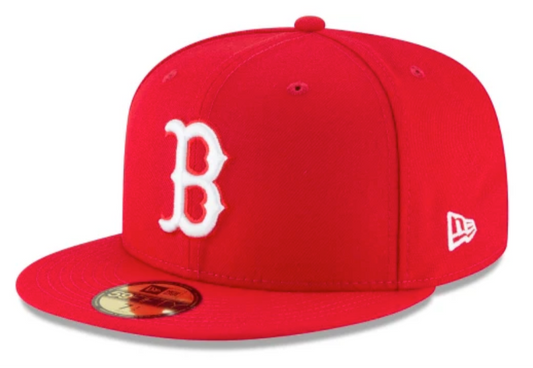 Men's Boston Red Sox New Era Red 59FIFTY Hat Official Team Hat Sports Fan Cap