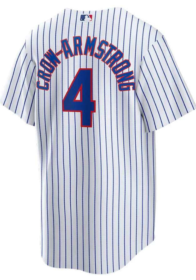 NIKE Men's Chicago Cubs Pete Crow-Armstrong #4 White Home Replica Jersey Official Team Jersey Sports Fan Apparel