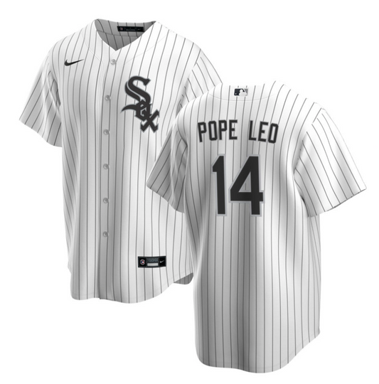 Pope Leo #14 Chicago White Sox NIKE Replica Men's Home Premium Twill Jersey Official Team Jersey Sports Fan Apparel