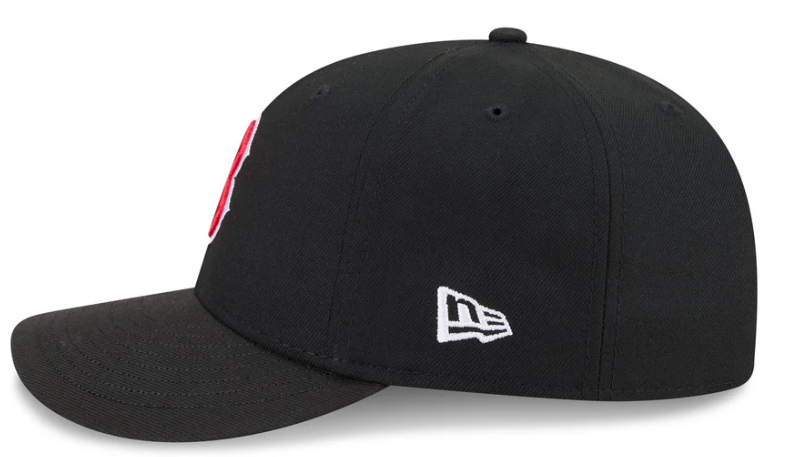 Boston Redsox MLB Waves 59FIFTY Fitted New Era Black/White Official Team Hat Sports Fan Cap