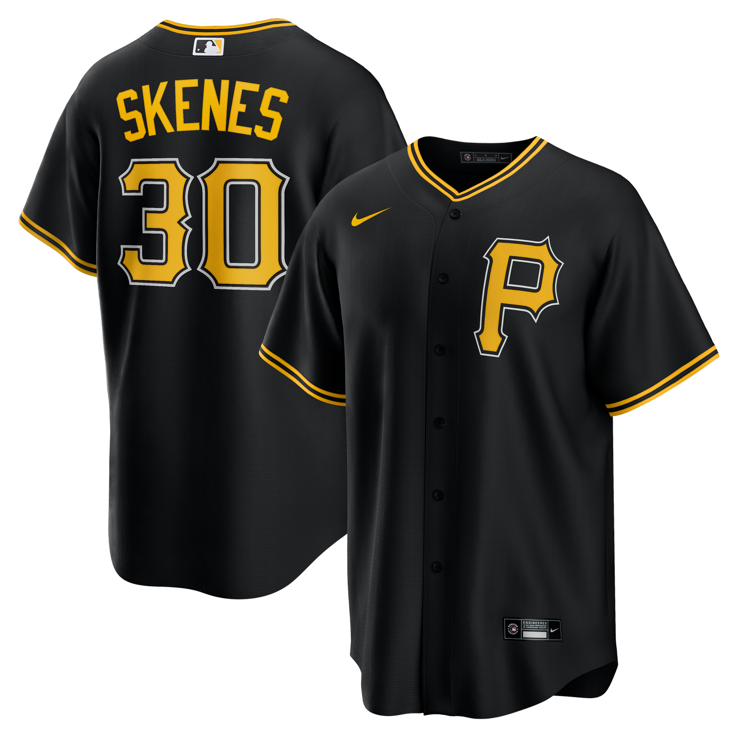 Men's Paul Skenes Pittsburgh Pirates Nike Black Alternate Replica Team Jersey Official Team Jersey Sports Fan Apparel