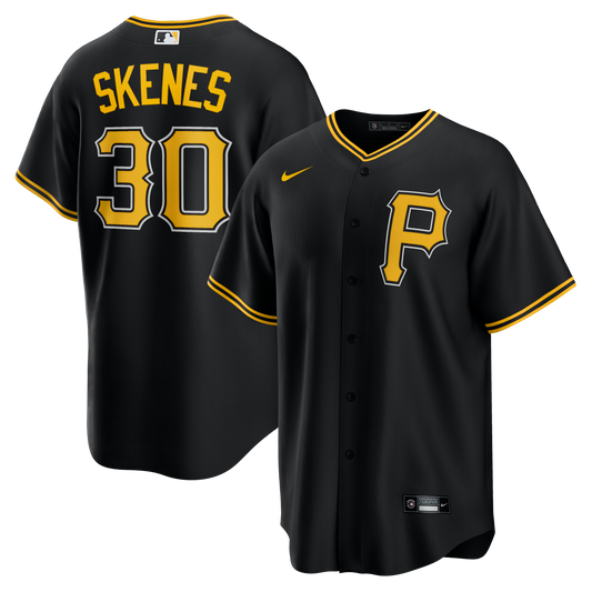 Men's Paul Skenes Pittsburgh Pirates Nike Black Alternate Replica Team Jersey Official Team Jersey Sports Fan Apparel