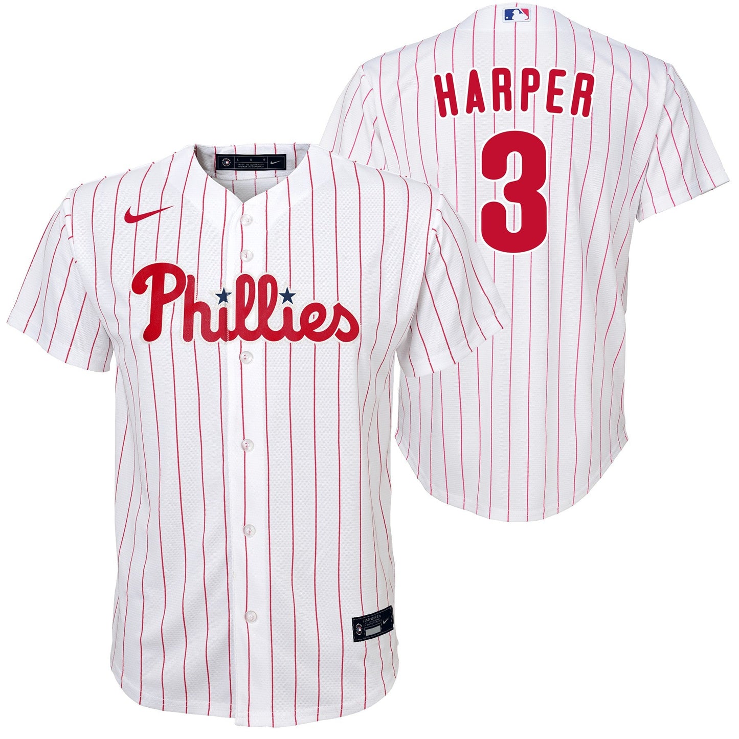 Bryce Harper Philadelphia Phillies Youth NIKE Home Screen Print Replica Jersey Official Team Jersey Sports Fan Apparel