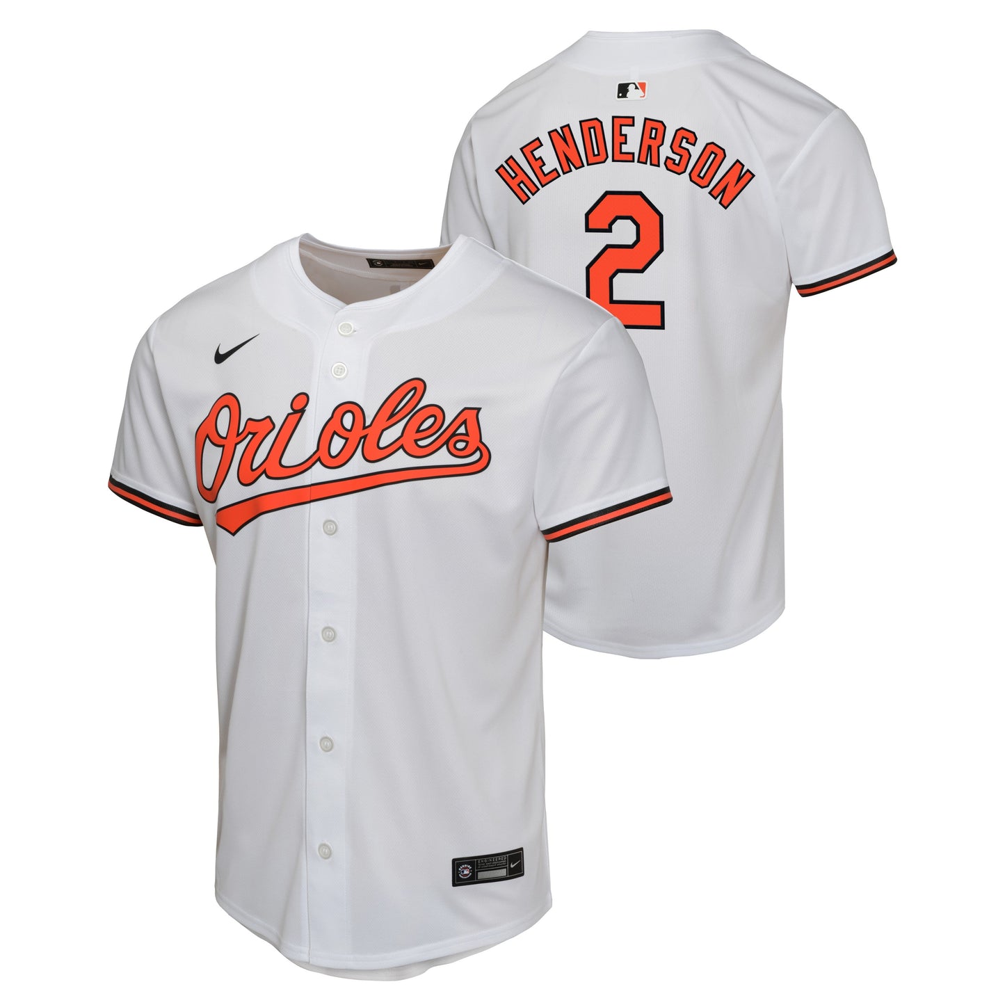 NIKE Youth Gunnar Henderson Baltimore Orioles White Home Replica Game Jersey Official Team Jersey Sports Fan Apparel