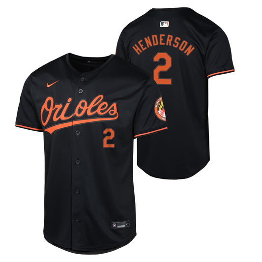Youth Gunnar Henderson Baltimore Orioles NIKE Black Limited Replica Jersey Official Team Jersey Sports Fan Apparel