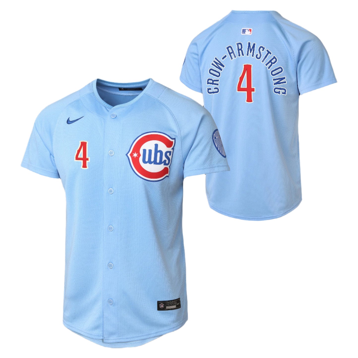 NIKE Youth Chicago Cubs Pete Crow-Armstrong Light Blue 2nd Alternate Limited Replica Jersey Official Team Jersey Sports Fan Apparel