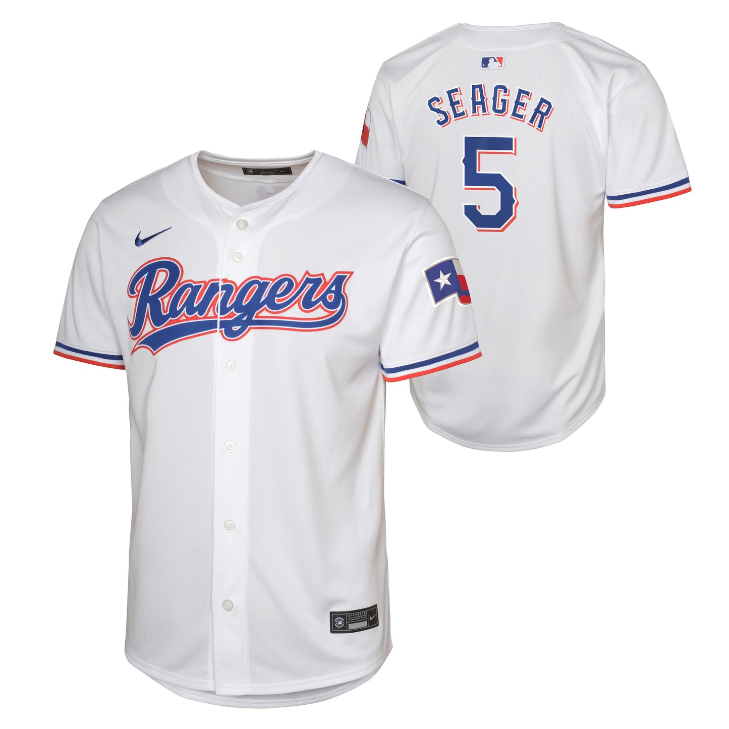 Youth Cory Seager Texas Rangers NIKE White Home Limited Replica Jersey Official Team Jersey Sports Fan Apparel