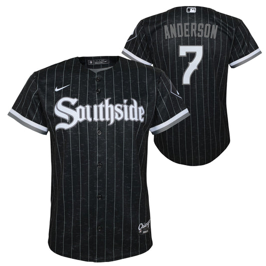 Tim Anderson Chicago White Sox Child Nike Black City Connect Replica Jersey Official Team Jersey Sports Fan Apparel