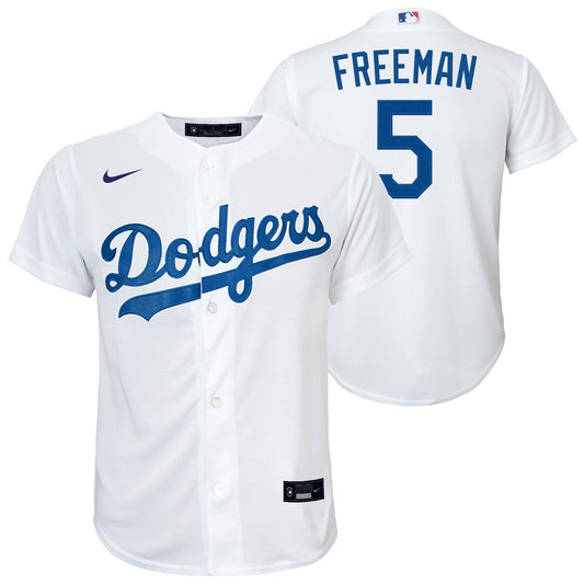 Youth Freddie Freeman Los Angeles Dodgers White Home Replica Player Jersey Official Team Jersey Sports Fan Apparel
