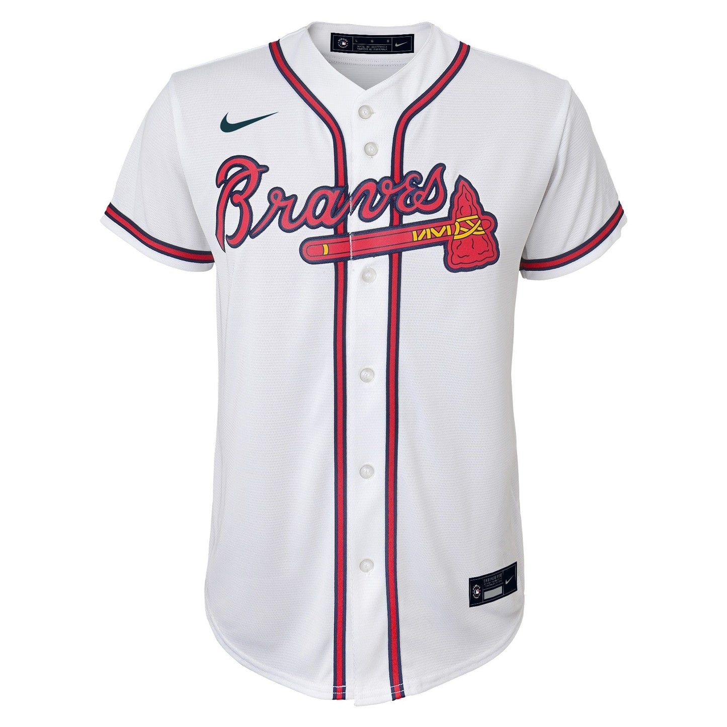 Youth Ronald Acuna Jr. Atlanta Braves White Home Replica NIKE Screen Print Jersey Official Team Jersey Sports Fan Apparel