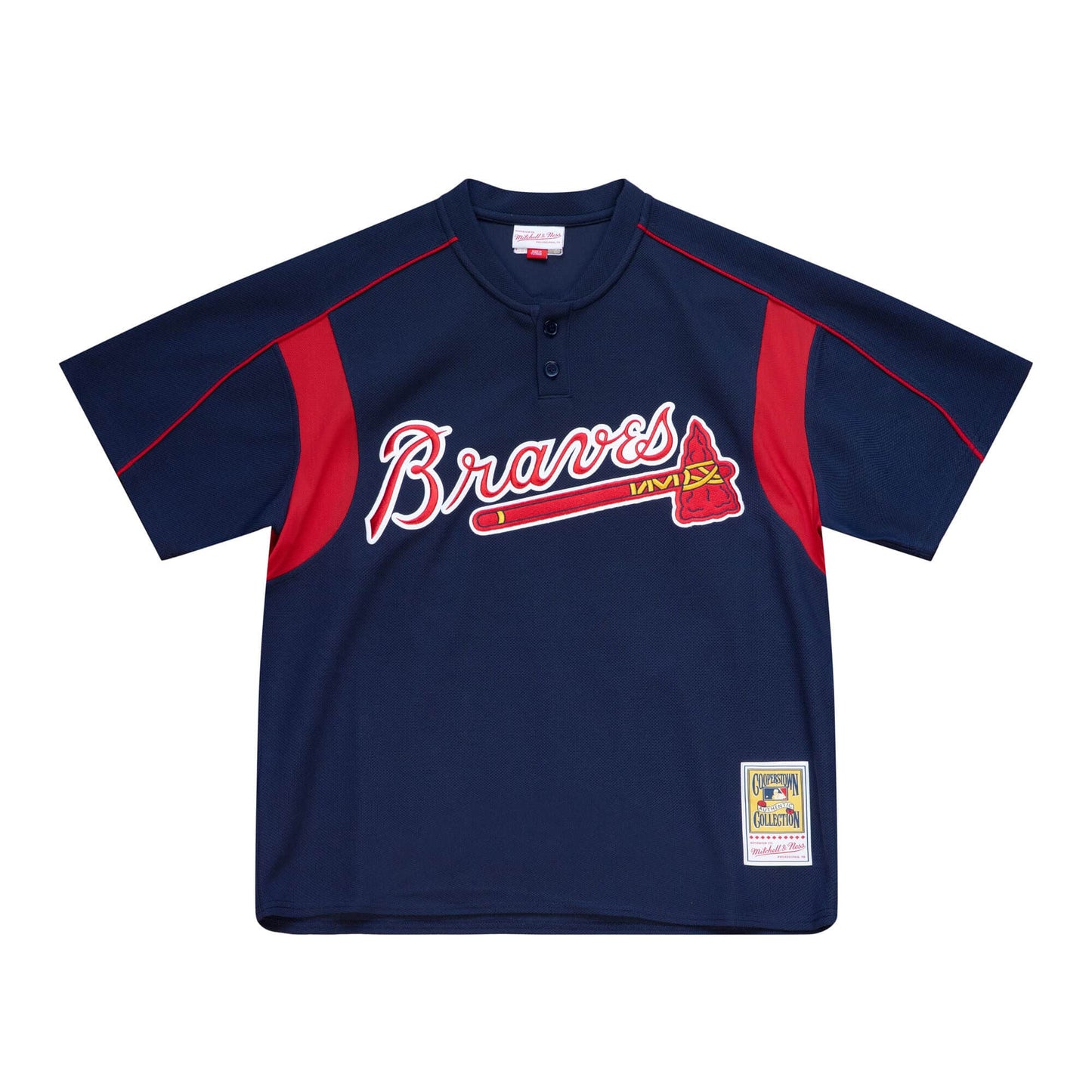 Men's Atlanta Braves Chipper Jones 2003 Mitchell & Ness Navy Cooperstown Batting Practice Jersey Official Team Jersey Sports Fan Apparel