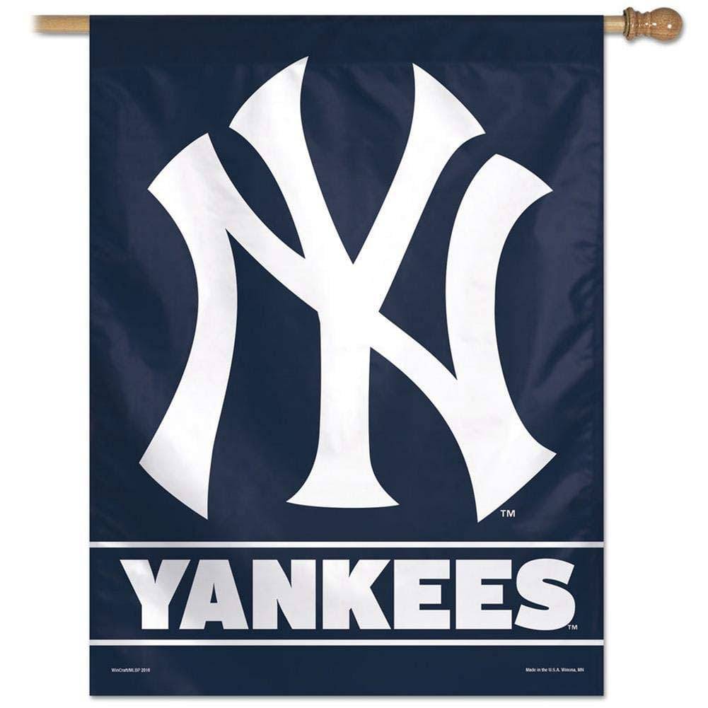 New York Yankees Team Logo Vertical Flag Official Sports Fan Gear
